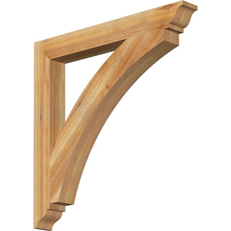 Ekena Millwork Thorton Traditional Rough Sawn Bracket, Western Red Cedar, 4"W x 34"D x 34"H BKT04X34X34THR01RWR